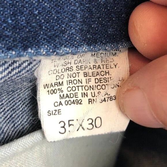 Men's Lee Vintage Blue Denim Jeans Size 35X30 Made In USA - Picture 3 of 14